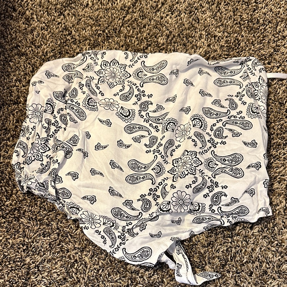 Hollister Black&White Bandana Tubetop